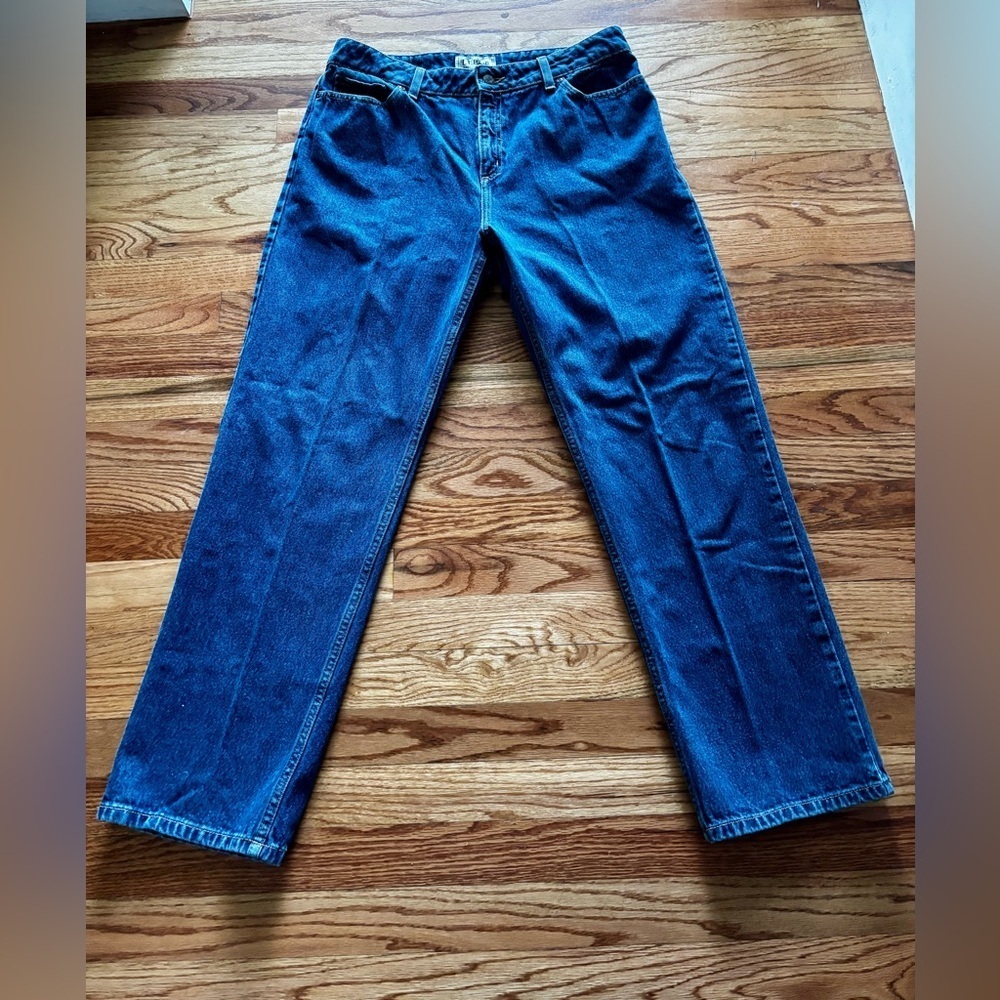 LL BEAN - Stylish Blue Women's Classic Straight Leg Jeans - Size 12